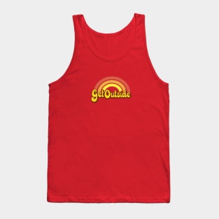 Get Outside Retro Rainbow Tank Top